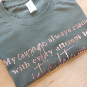 PLUS SIZE "My Courage Always Rises" Jane Austen Empowerment T-Shirt