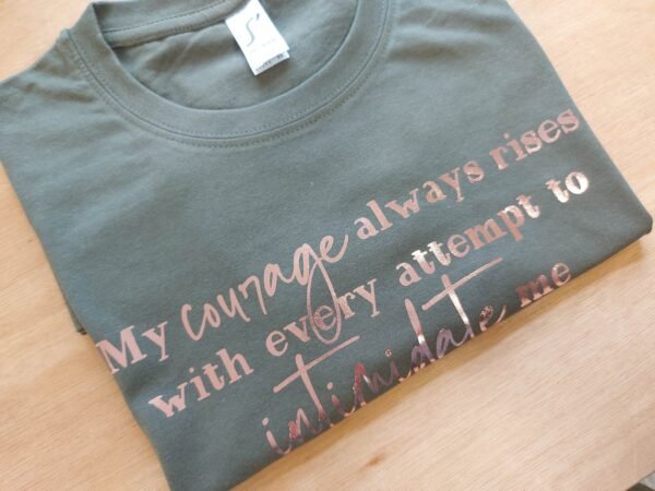 "My Courage Always Rises" Jane Austen Quote T-Shirt