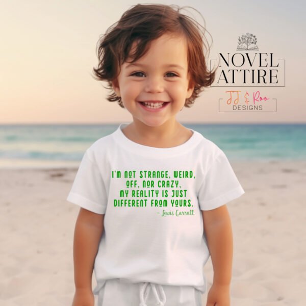 "I'm Not Strange, Weird, Off, Nor Crazy" Lewis Carroll Youth T-Shirt