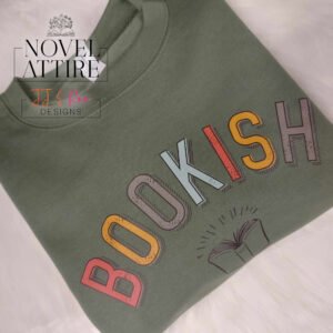 "Bookish" Retro Distressed Graphic Sweatshirt