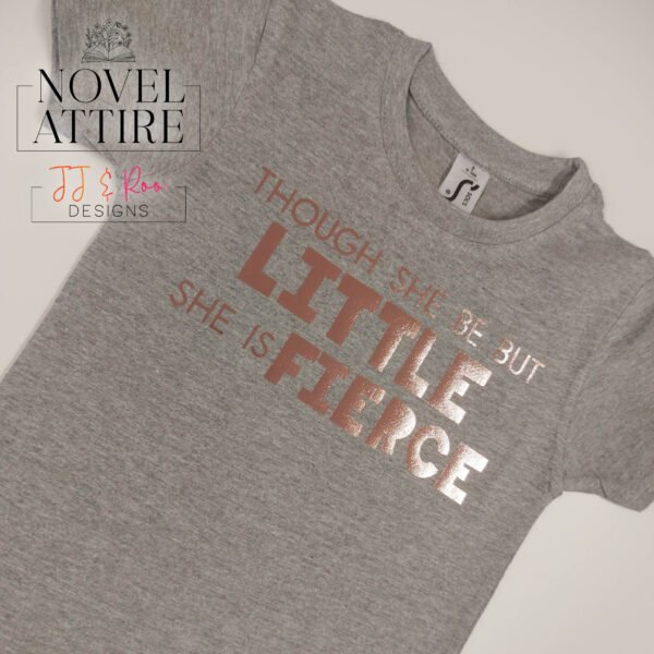 "Though She Be But Little She Is Fierce" Youth T-Shirt - Image 3