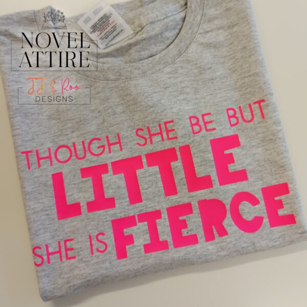 "Though She Be But Little She Is Fierce" Youth T-Shirt - Image 4