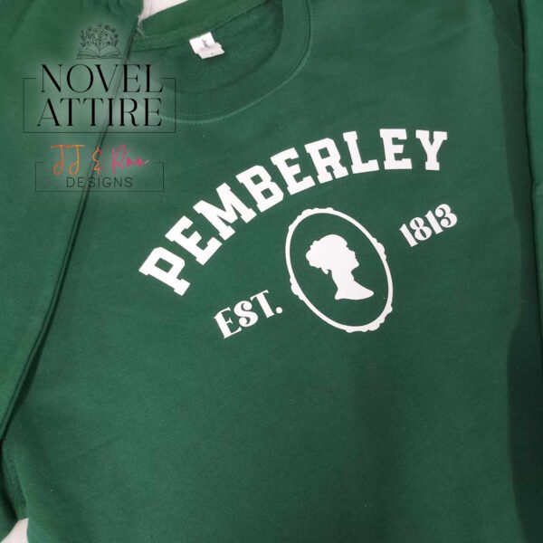 Pemberley Est 1813 Sweatshirt | Jane Austen Pride & Prejudice Graphic Jumper - Image 3