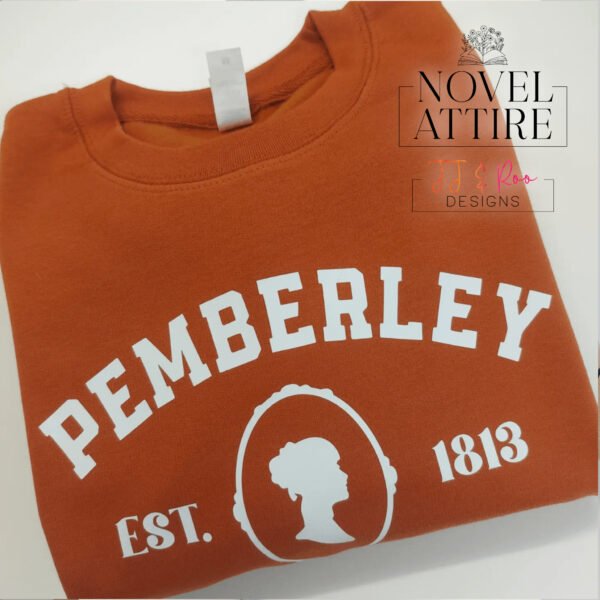 Pemberley Est 1813 Sweatshirt | Jane Austen Pride & Prejudice Graphic Jumper - Image 2