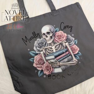 "Morally Grey Book Club" Large Bookish Tote Bag